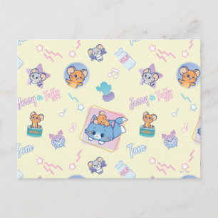 Carte Postale Anime Tom, Jerry et Tuffy motif de jeu