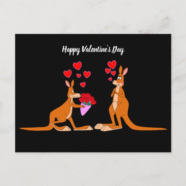 Carte postale Animée de la Saint-Valentin Kangaroo (Devant)
