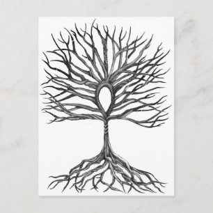 Carte Postale Ankh Tree of LIfe Design
