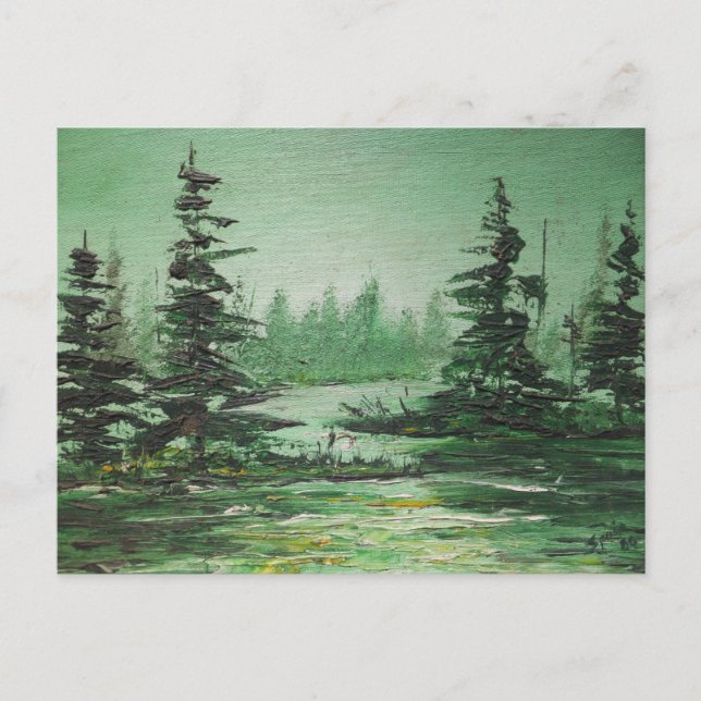 Carte postale Ann Hayes Peinture Green Forest (Devant)