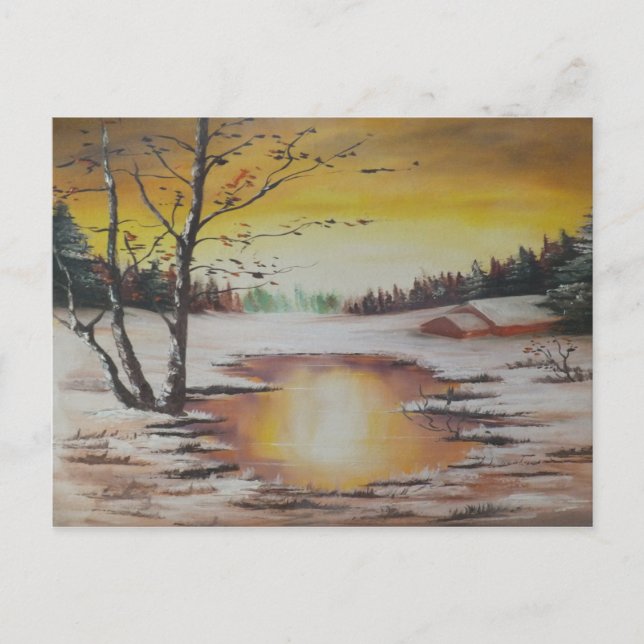 Carte postale Ann Hayes Peinture Scène d'hiver (Devant)