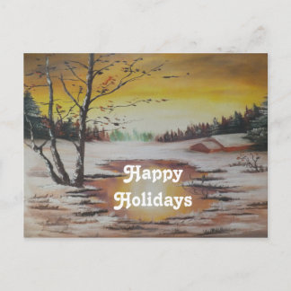 Carte postale Ann Hayes Scène d'hiver Joyeuses vac