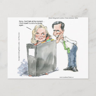 Carte Postale Ann Romney dans un classeur Cadeaux drôles T-shirt