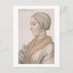 Carte Postale Anne Boleyn (1507-36) gravée par Francesco Bartol