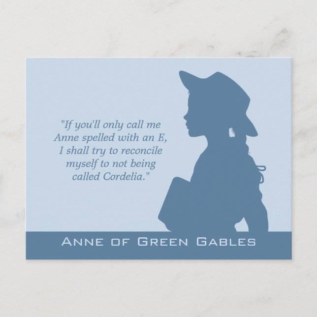 Carte Postale Anne of Green Gables CC0949 Montgomery citations (Devant)