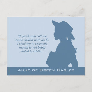 Carte Postale Anne of Green Gables CC0949 Montgomery cite :