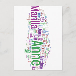 Carte Postale Anne of Green Gables Word Cloud