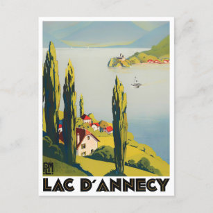Carte Postale Annecy lac France voyage vintage