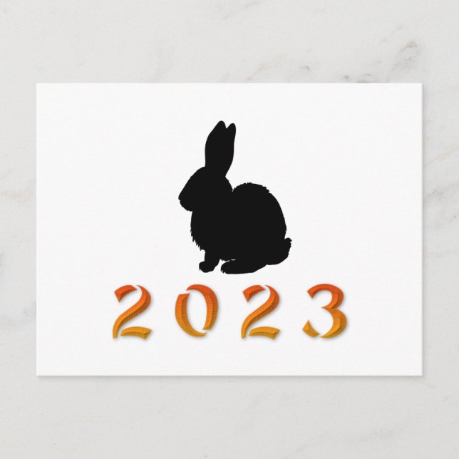 Carte Postale Année chinoise du lapin 2023 (Devant)
