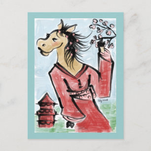 Carte postale Année du cheval