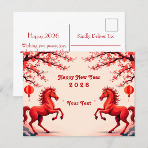 Carte Postale Année du cheval 2026