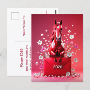 Carte Postale Année du cheval 2026