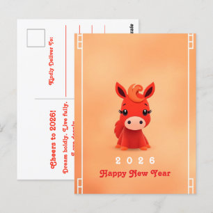 Carte Postale Année du cheval 2026