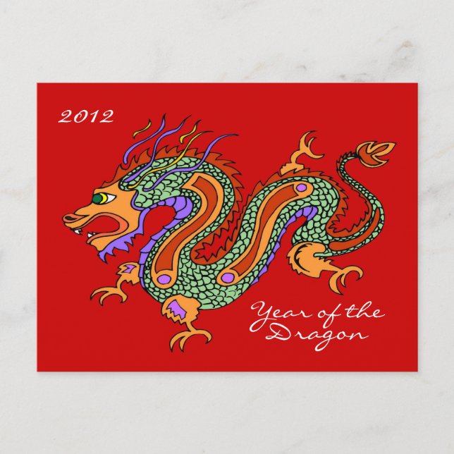 Carte postale Année du Dragon 2012 (Devant)