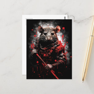 Carte Postale Année du Rat Samurai