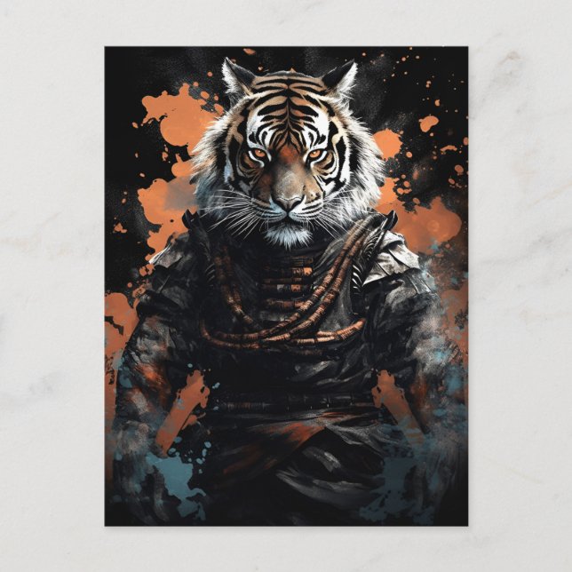 Carte Postale Année du Tigre Samurai (Devant)