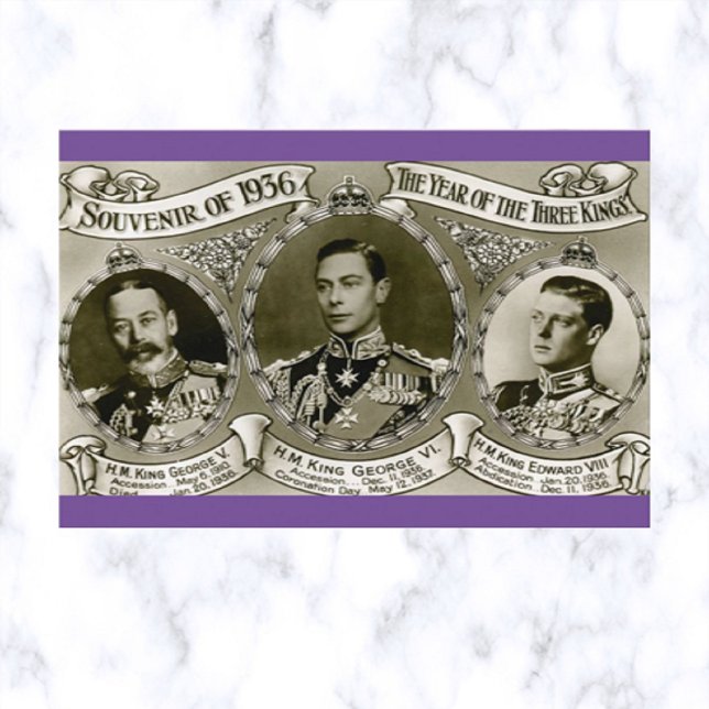 Carte Postale Année vintage des trois rois 1936 (Créateur téléchargé)