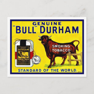 Carte Postale Années 1890 - Bull Durham publicité pour le tabac