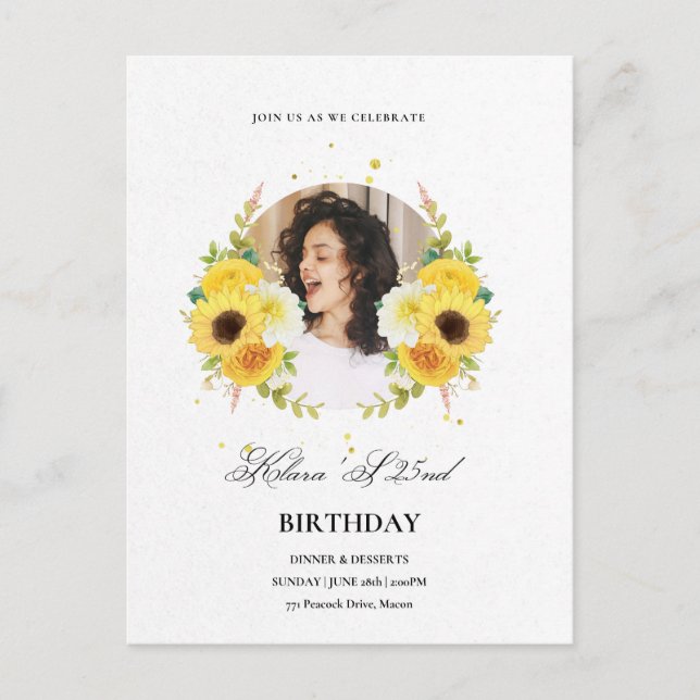 Carte Postale Anniversaire (Devant)