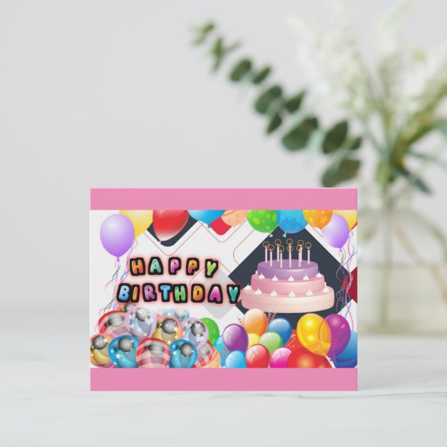 Carte Postale anniversaire (Debout devant)