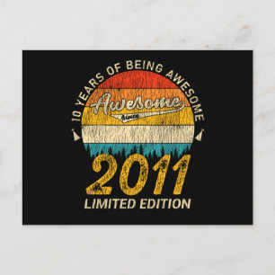 Carte Postale Anniversaire 10 ans 2011 Incroyable depuis le 10èm