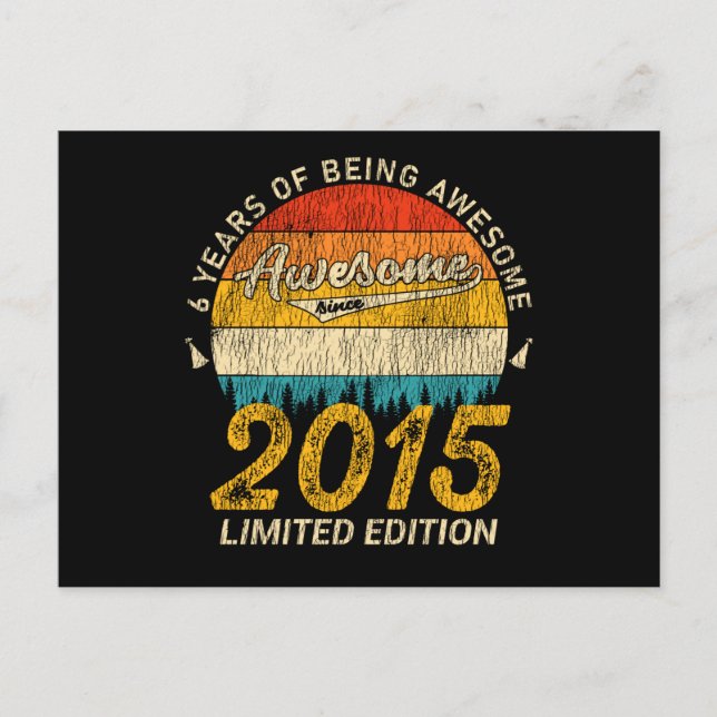 Carte Postale anniversaire 10 ans Retro Magnifique 10e anniversa (Devant)