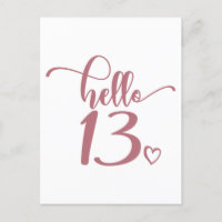 Anniversaire 13 ans Femmes Bonjour 13 Mignon 13 An