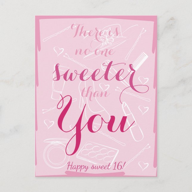 Carte Postale Anniversaire 16 ans (Devant)