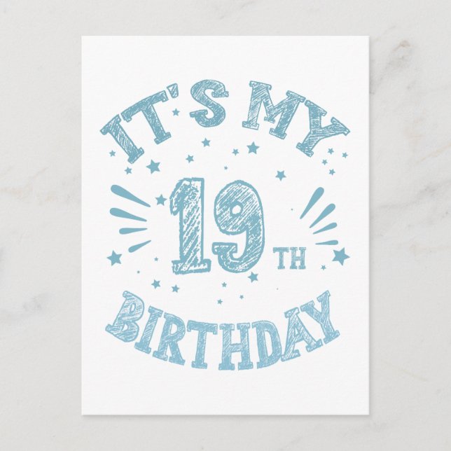 Carte Postale anniversaire 19 (Devant)