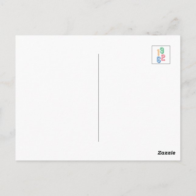 Carte Postale Anniversaire - 1962 - 60e anniversaire (Dos)