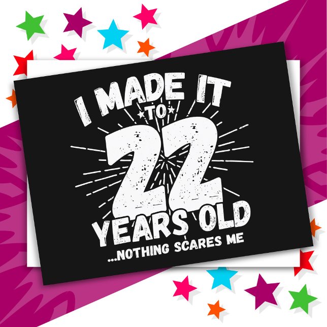 Carte Postale Anniversaire 22 Ans Sarcastique Mème Drôle 22e Ann (Créateur téléchargé)