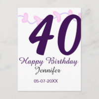 anniversaire 40 ans ajouter nom date année épingle