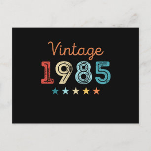 Carte Postale Anniversaire 40 ans rétro Cadeau Vintage 1985 40 a