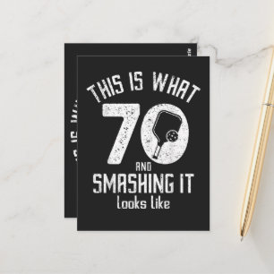 Carte Postale Anniversaire 70 Ans Amour Pickleball