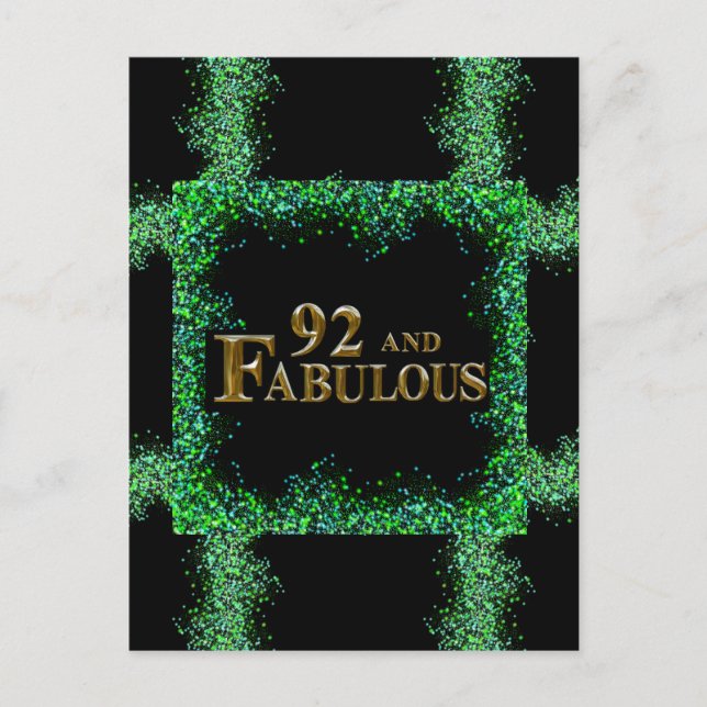 Carte Postale Anniversaire 92 ans (Devant)