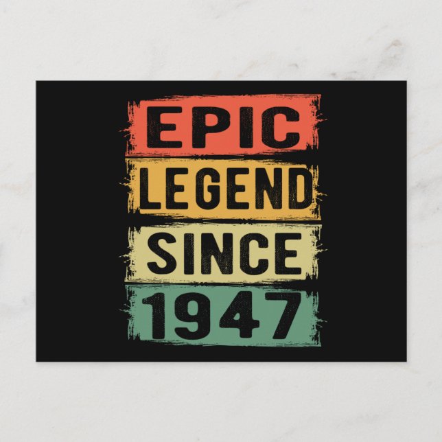 Carte Postale anniversaire âgé de 78 ans 1947 Légende épique 78e (Devant)