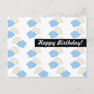 Carte Postale Anniversaire Arc-en-ciel Personnalisé pour toute o