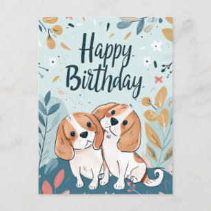 Carte Postale Anniversaire Beagle