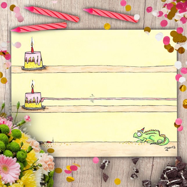 Carte Postale Anniversaire Caméléon (Créateur téléchargé)