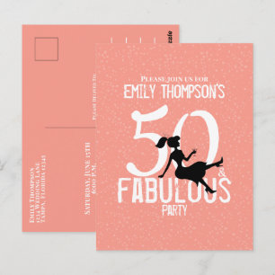Carte Postale Anniversaire Cinquante et fabuleux cocktails moder