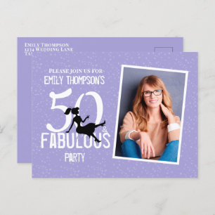 Carte Postale Anniversaire Cinquante et fabuleux Photo moderne C