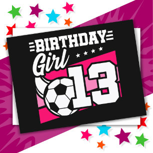 Carte Postale Anniversaire de 13 ans pour une fille qui joue au 