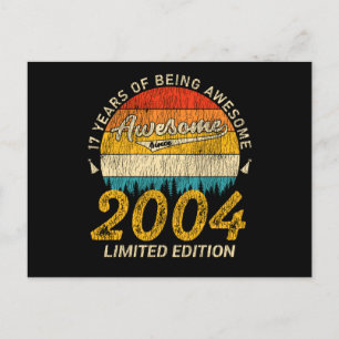 Carte Postale anniversaire de 17 ans 2004 stupéfiant depuis 17èm