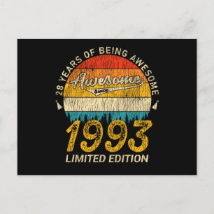 Carte Postale anniversaire de 28 ans 1993 stupéfiant depuis 28e