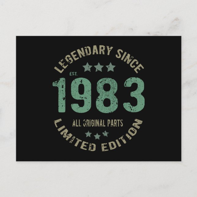 Carte Postale anniversaire de 42 ans 1983 Légende 42e cadeau d'a (Devant)