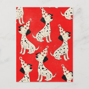 Carte Postale Anniversaire de chien vintage