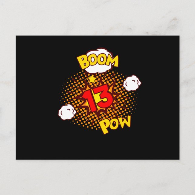 Carte Postale ANNIVERSAIRE DE COMIC 13 13e Anniversaire 13 Ans C (Devant)