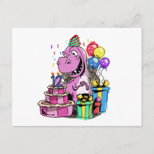 Carte Postale Anniversaire de Dinosaure 12 - Tyrannosaurus Rex