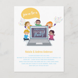 Carte Postale Anniversaire de enfant Conversation vidéo en ligne