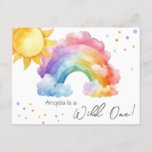 Carte Postale Anniversaire de enfant Rainbow Wild One